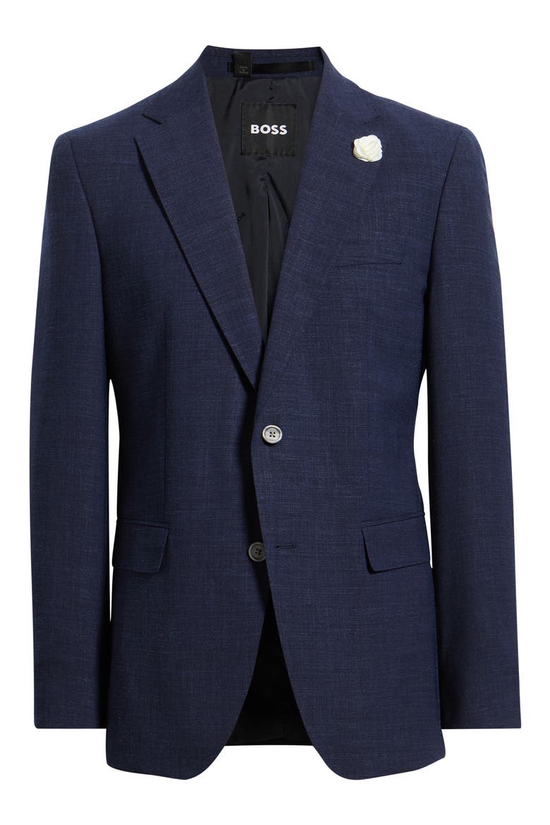 Hutson Slim Fit Wool Blend Sport Coat, Main, color, DARK BLUE