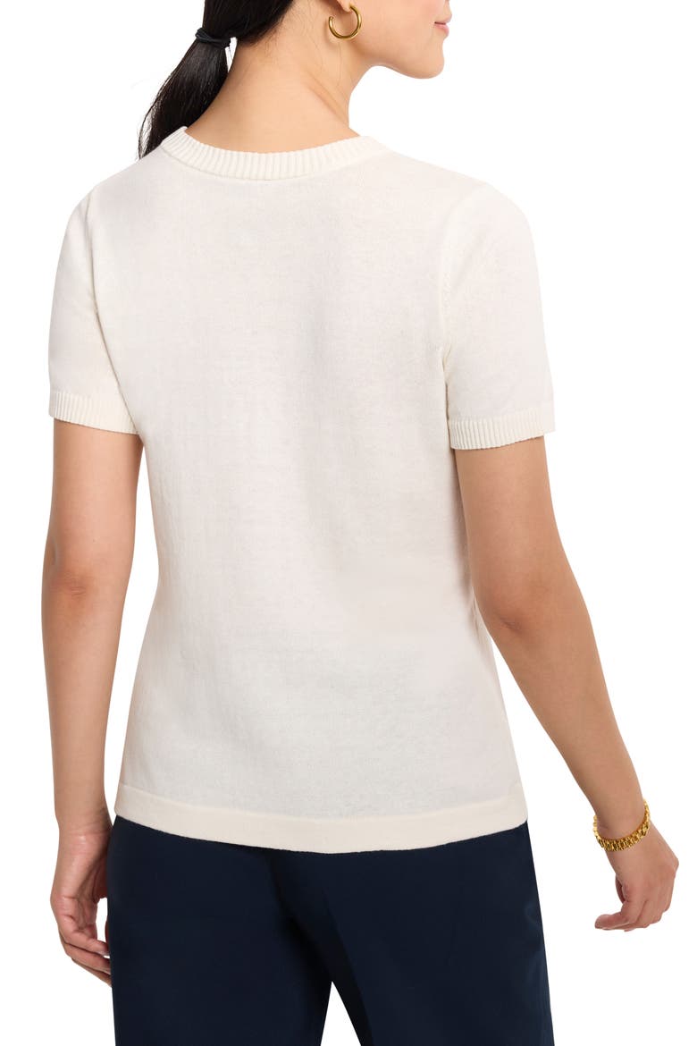 Easy Short Sleeve Sweater, Alternate, color, CLASSIC CREAM