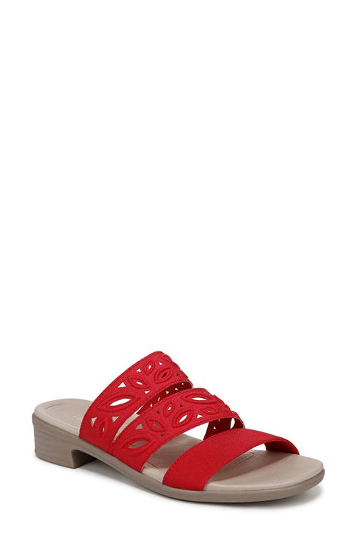 Bzees Poppy Slide Sandal In Red