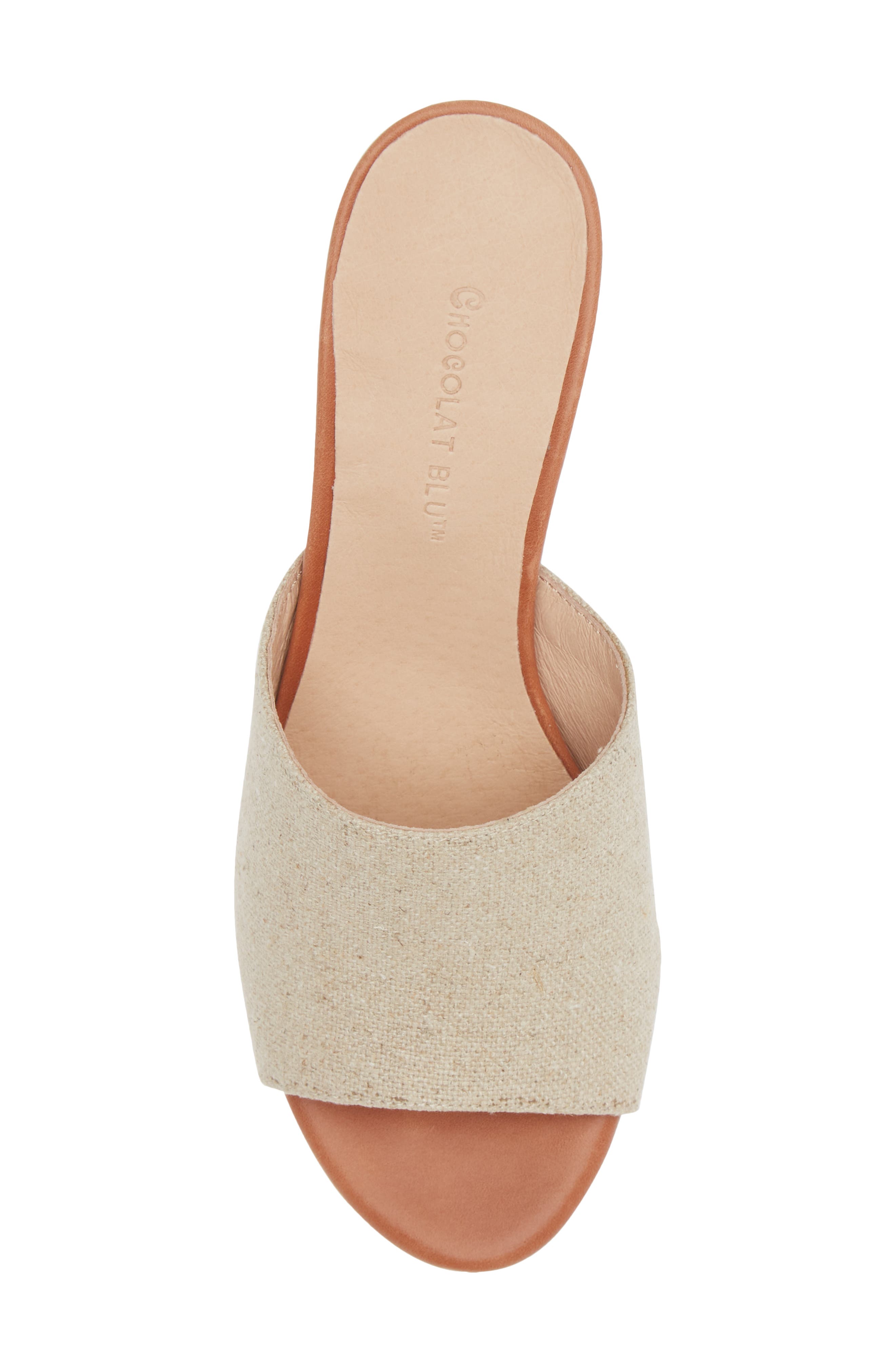Chocolat Blu Block Heel Sandal, Alternate, color, Natural Linen