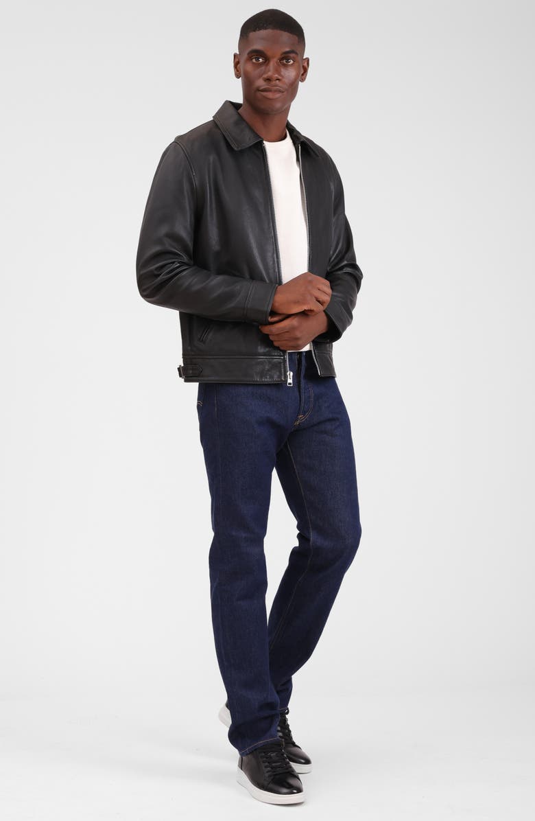 Bagatelle Leather Jacket, Alternate, color, Black