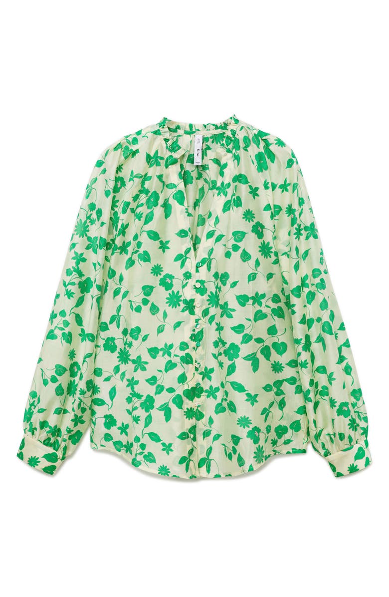 MANGO Semisheer Button-Up Shirt, Alternate, color,