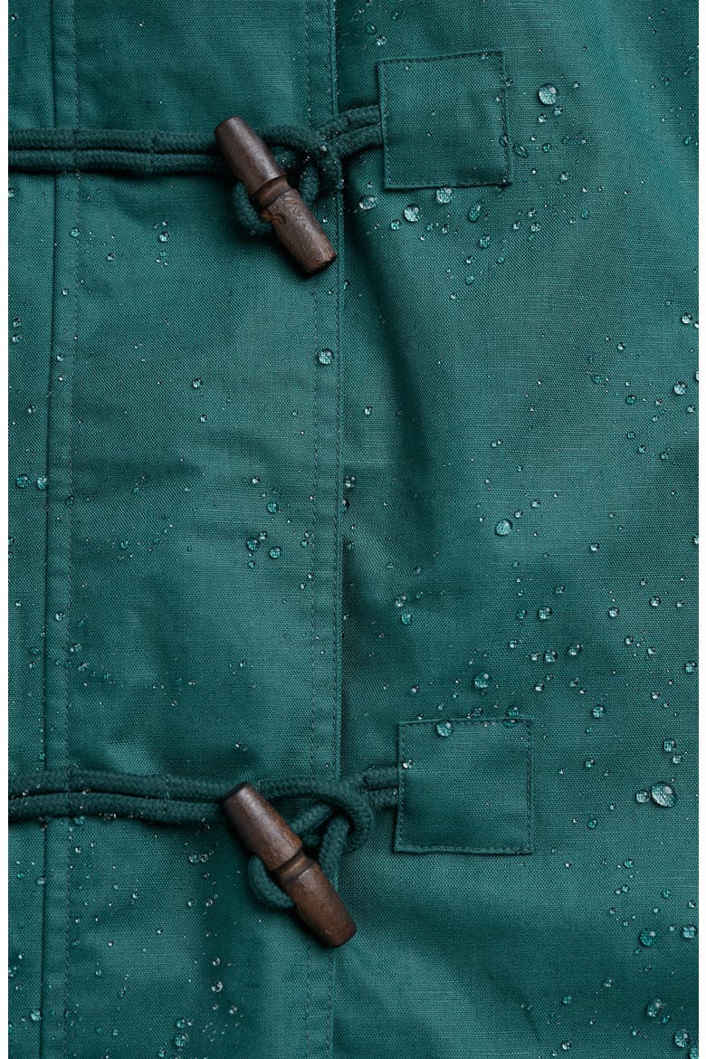 Sea Drift Waterproof Hooded Linen & Cotton Rain Coat, Alternate, color, DARK WRECKAGE