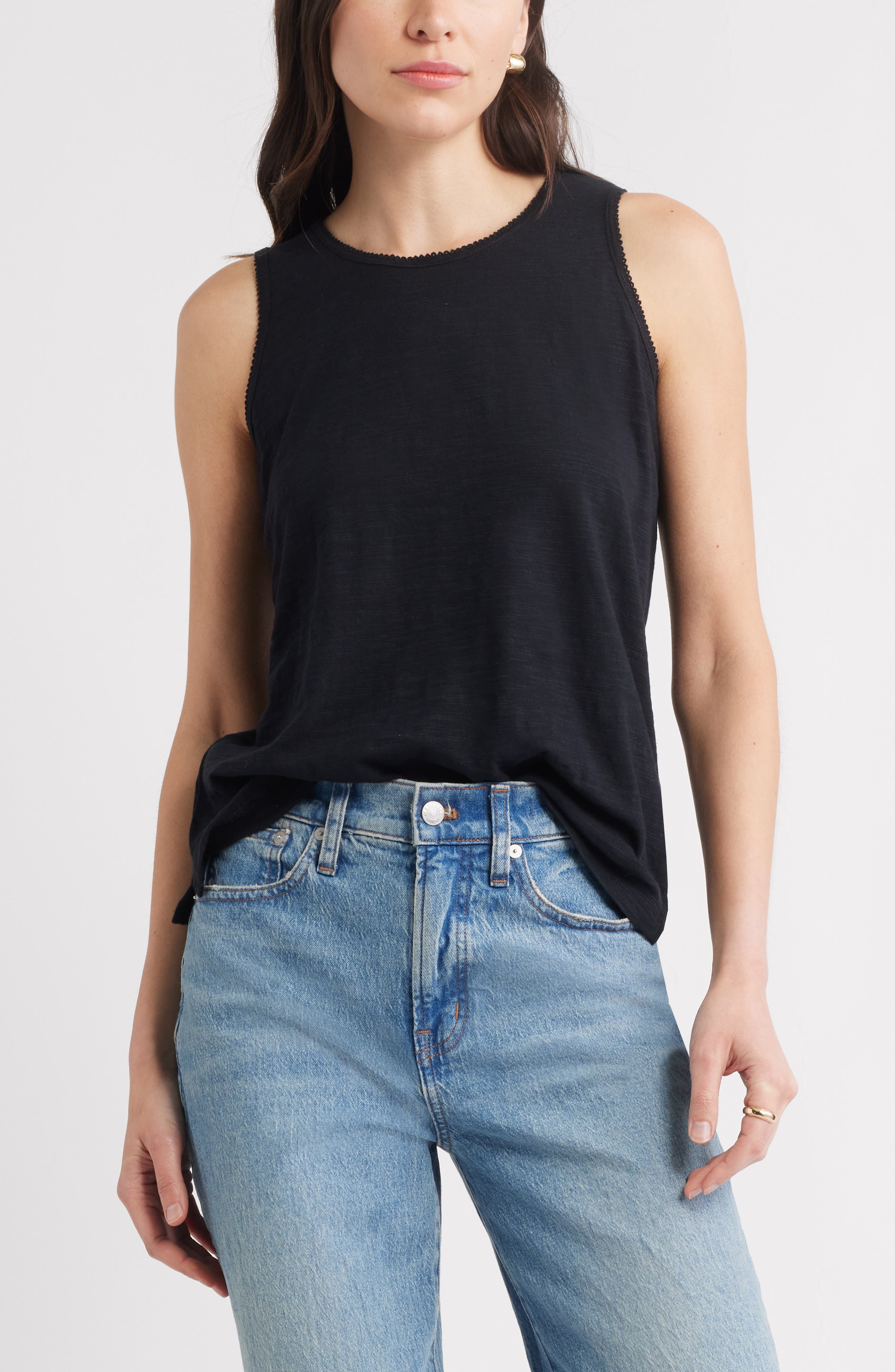 Caslon® Scallop Trim Tank