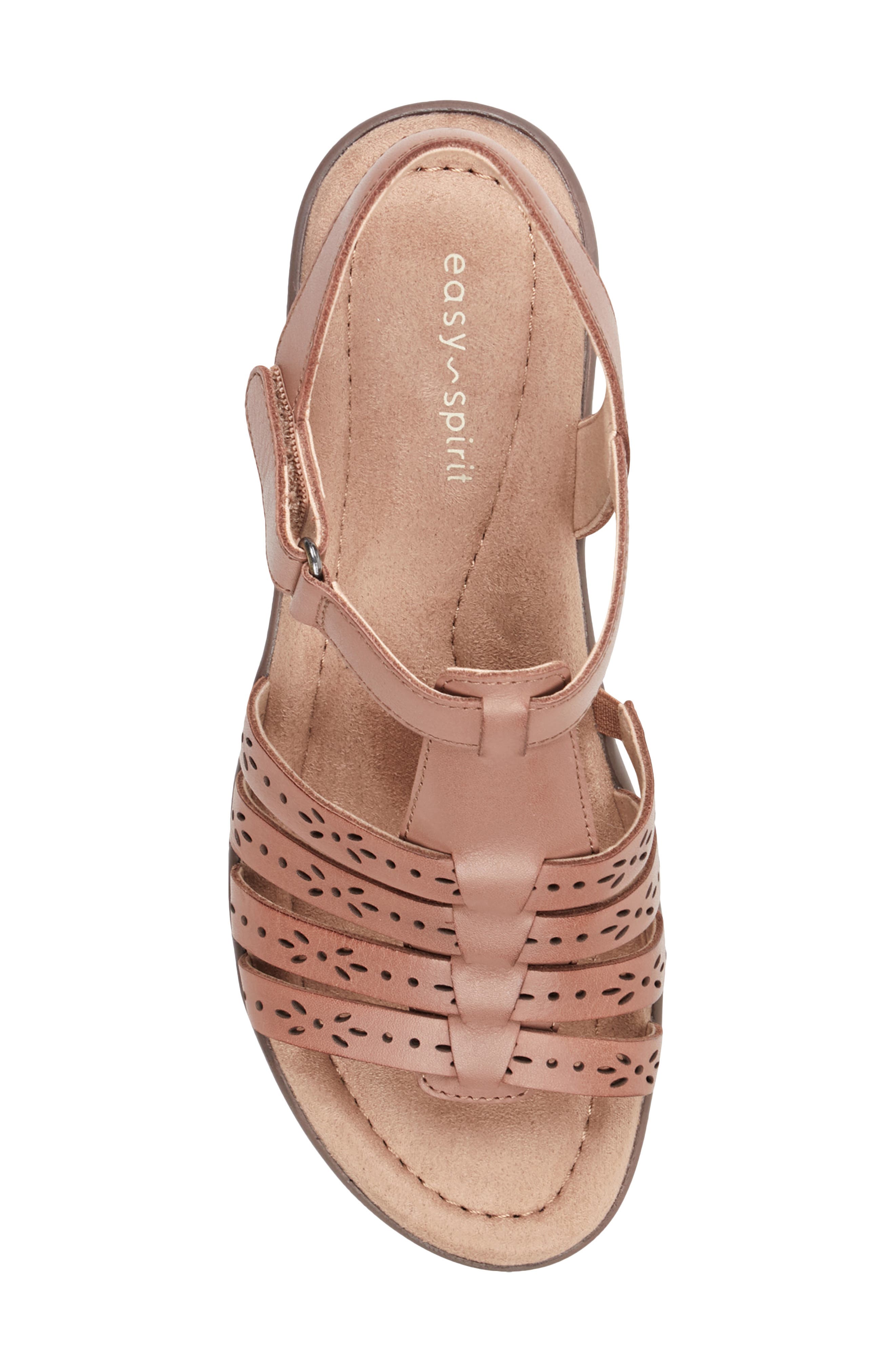 Easy Spirit Cortney Quarter Strap Sandal, Alternate, color, Medium Brown