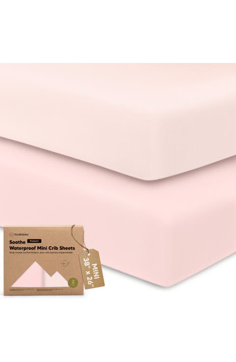 2-Pack Soothe [Protect+] Waterproof Mini Crib Sheets