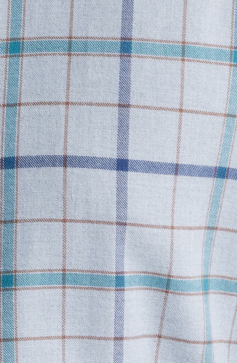 Scott Barber Mélange Exploded Tattersall Flannel Button-Up Shirt, Alternate, color,