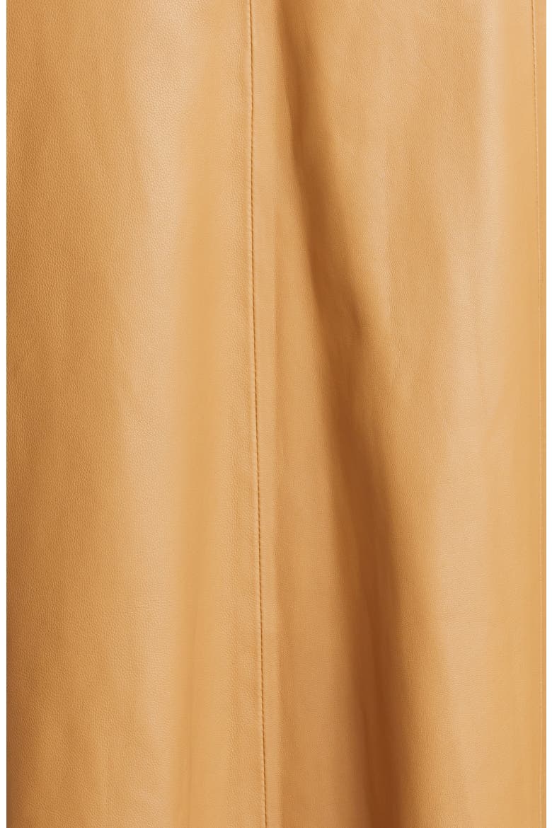 Belted Leather Tank Midi Dress, Alternate, color, LIGHT CAMEL