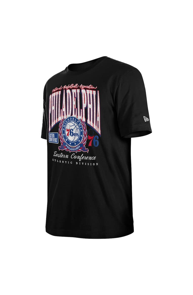 New Era Unisex New Era  Black Philadelphia 76ers Oversized Essentials Boxy T-Shirt, Alternate, color, Black
