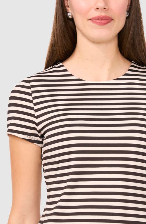 Halogenr Halogen(r) Essential Compression T-shirt In Rich Black Stripe