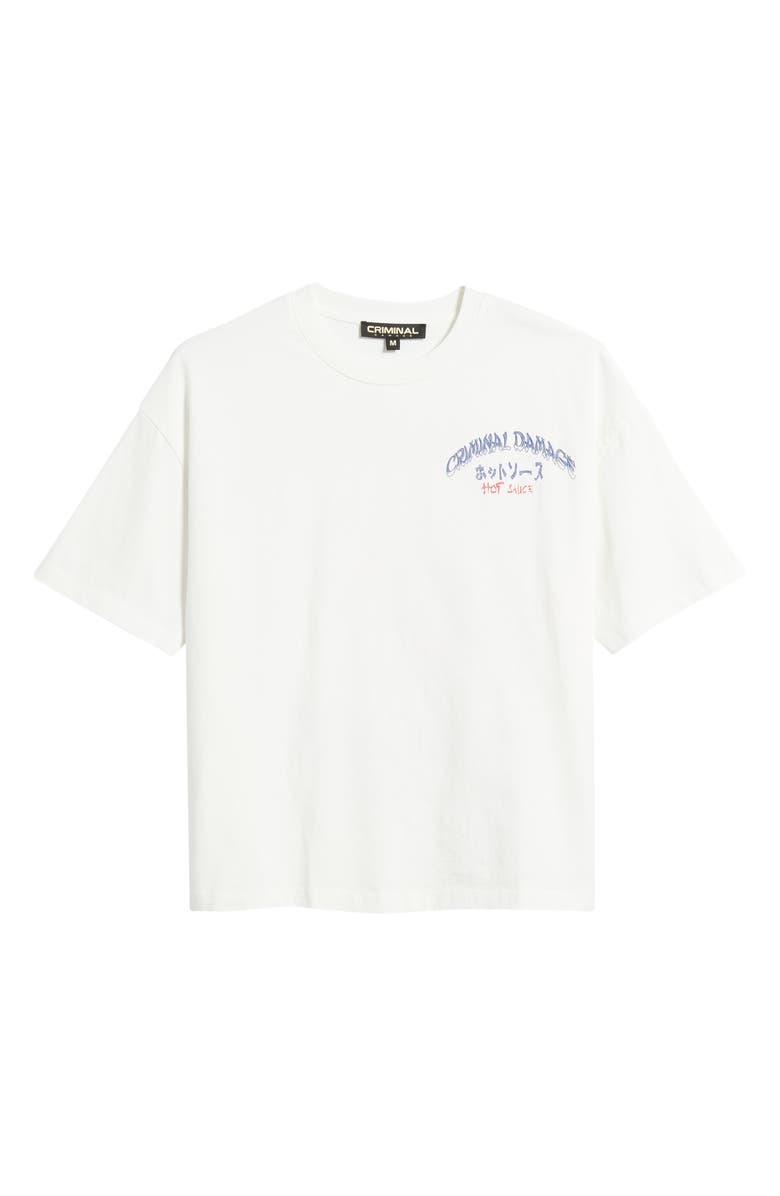 CRIMINAL DAMAGE Hot Pepper Sauce Graphic T-Shirt, Alternate, color,