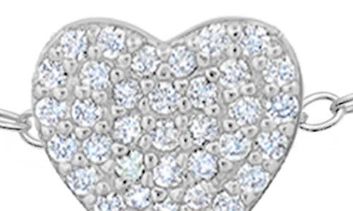 Crislu Pavé Cubic Zirconia Heart Bracelet In Silver