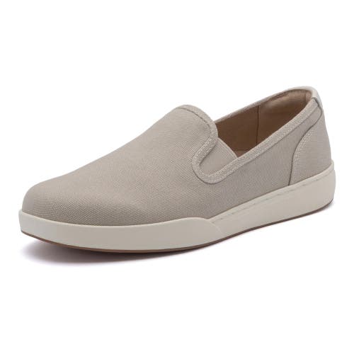 Abeo Encore Slip On In Beige Canvas - Regular