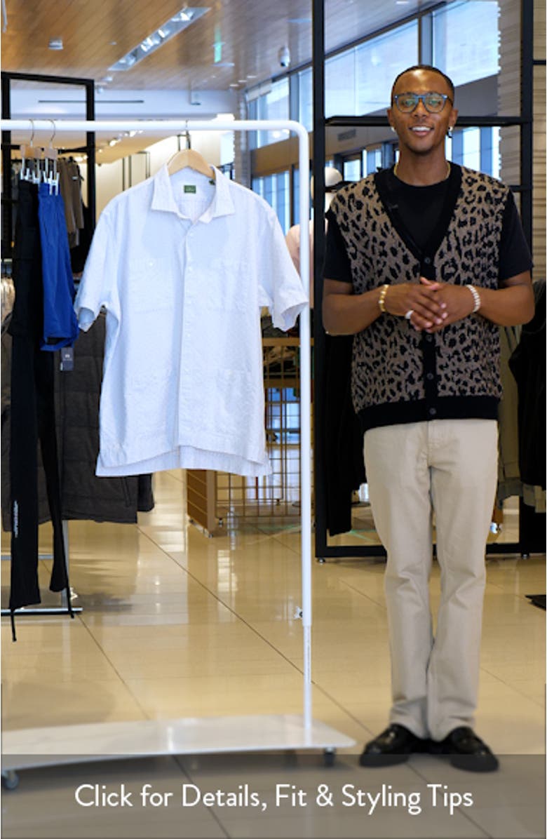 Marquez Seersucker Short Sleeve Button-Up Shirt, sales video thumbnail