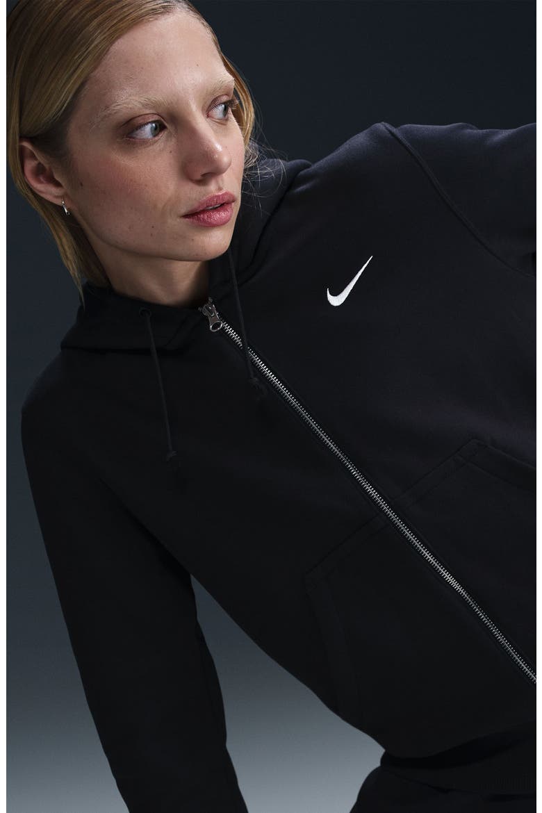 Sportswear Phoenix Fleece Full Zip Hoodie, Alternate, color, BLACK/ SAIL