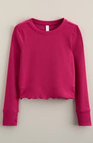 Zella Girl Kids' Grace Long Sleeve Rib T-Shirt