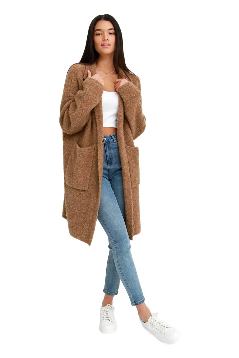 Days Go By Sustainable Blazer Cardigan, Main, color, Camel