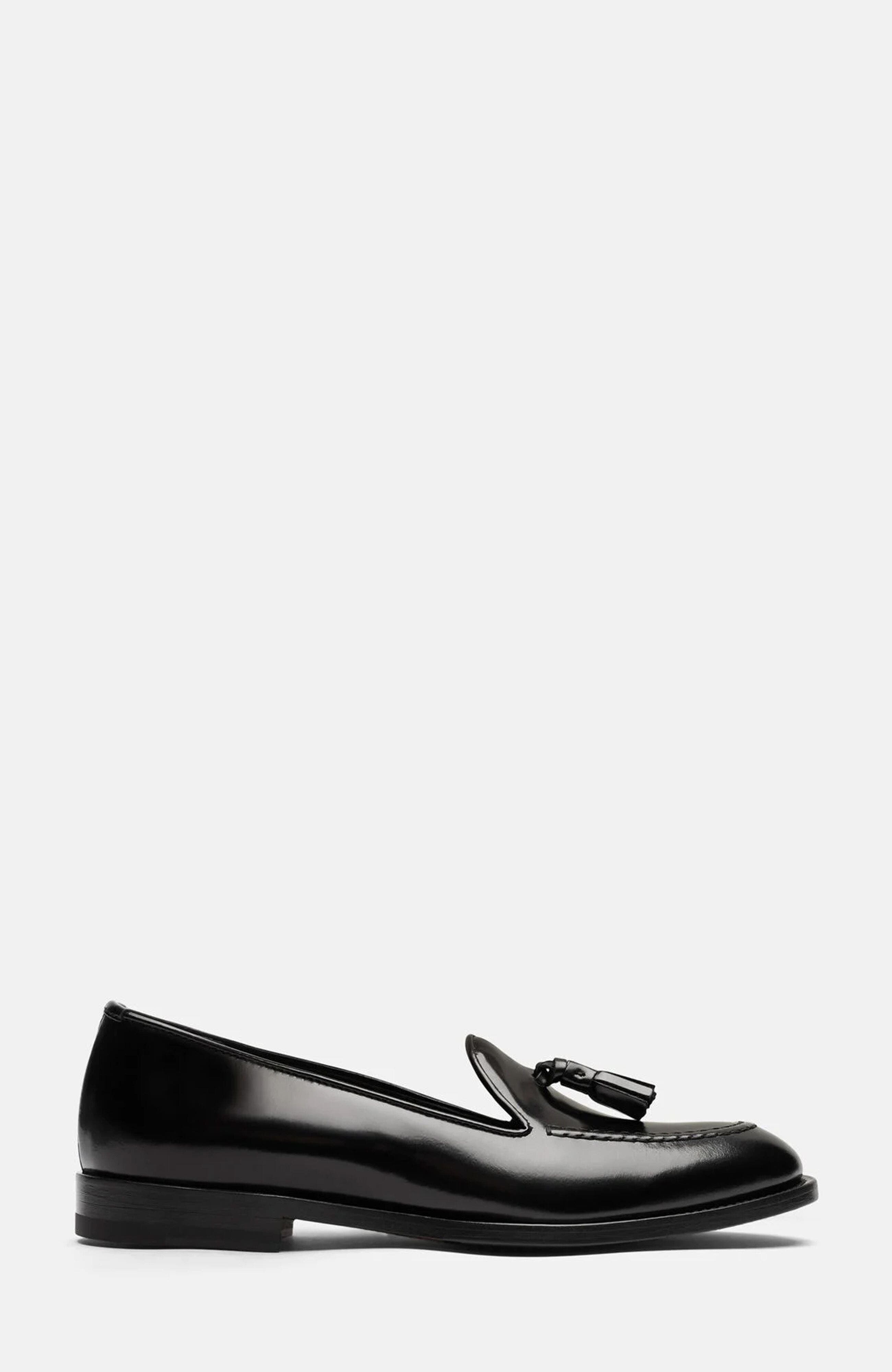 Sienna Loafers, Alternate, color, Black - Brushed Calf