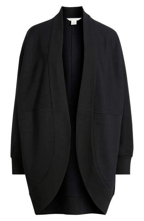 CASLONR CASLON(R) COCOON OPEN FRONT LONGLINE FLEECE SWEATSHIRT