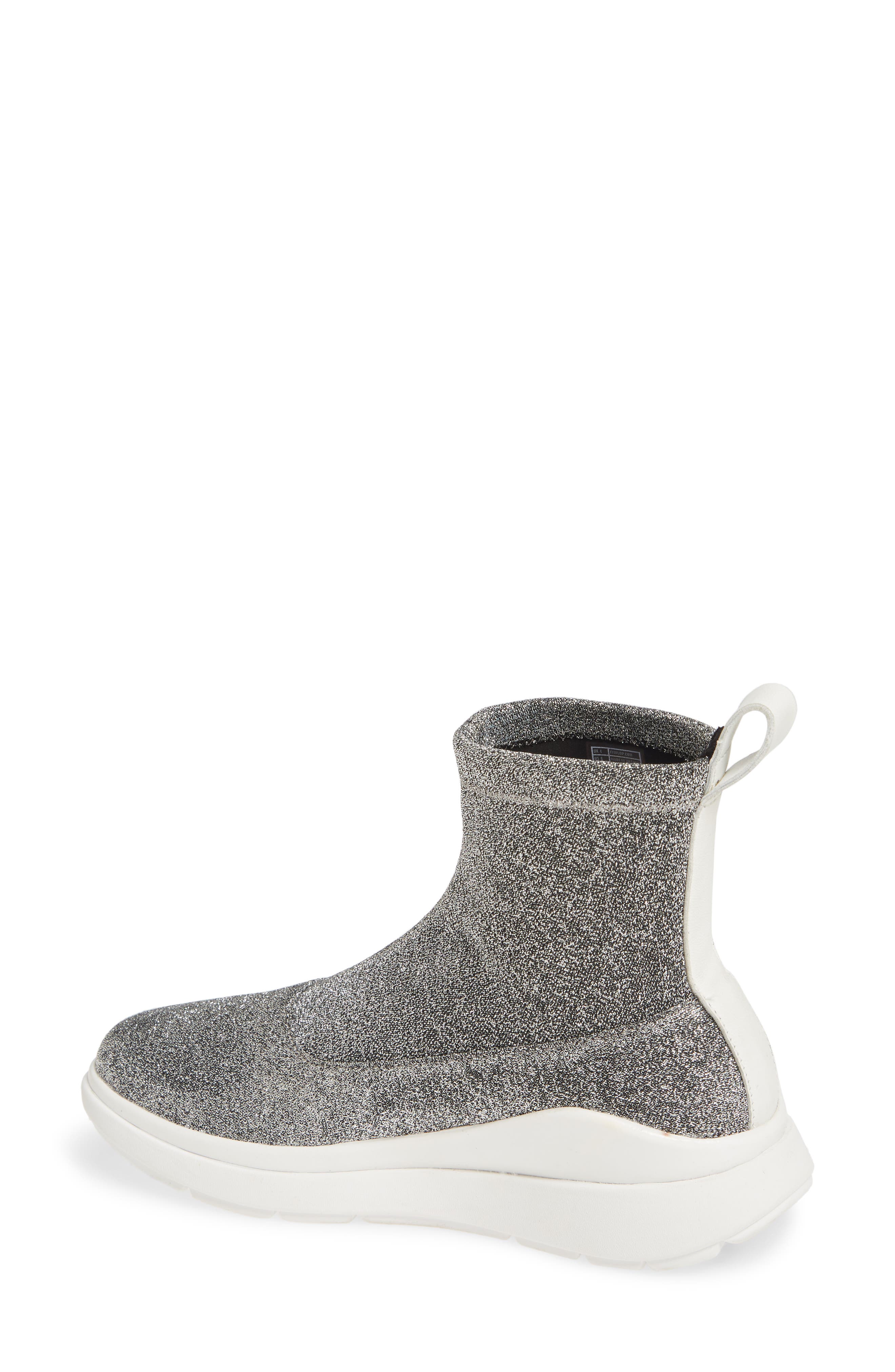 Loosh Luxe Metallic Rapid Knit Bootie, Alternate, color, SILVER FABRIC