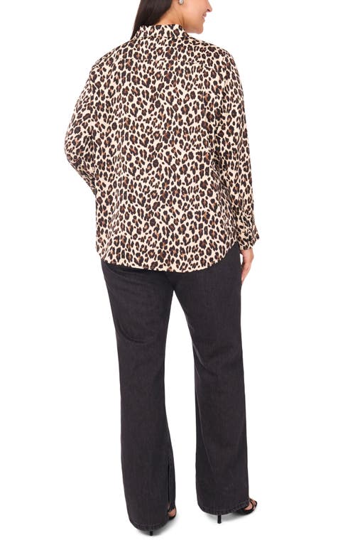 Vince Camuto Long Sleeve Button-down Shirt In Animal Print