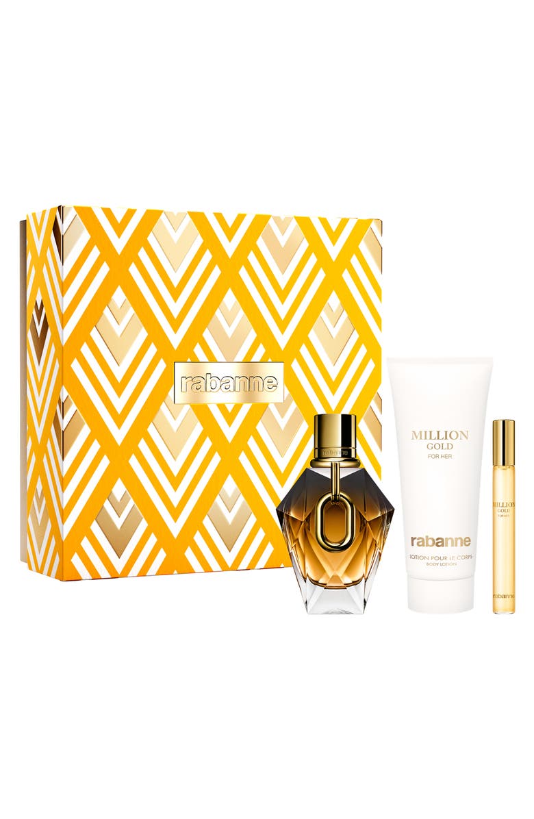 Rabanne Million Gold For Her Parfum Gift Set $222 Value, Main, color, 