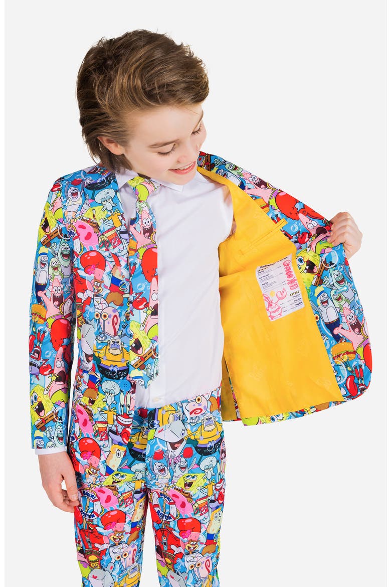 Kids' SpongeBob Frenzy Two-Piece Suit & Tie Set, Alternate, color, MISCELLANEOUS