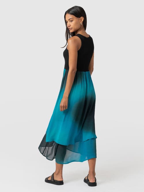 Saint + Sofia Etta Layered Dress In Blue
