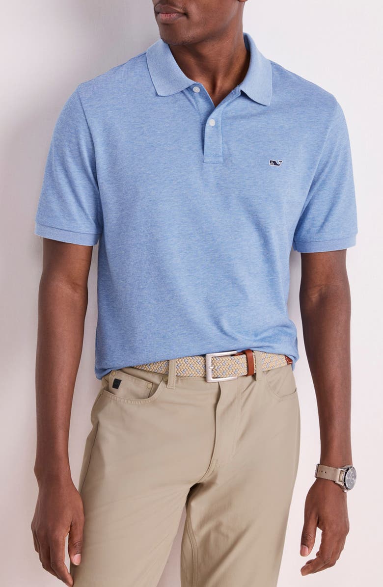 vineyard vines Edgartown Piqué Performance Polo, Main, color, Club Blue