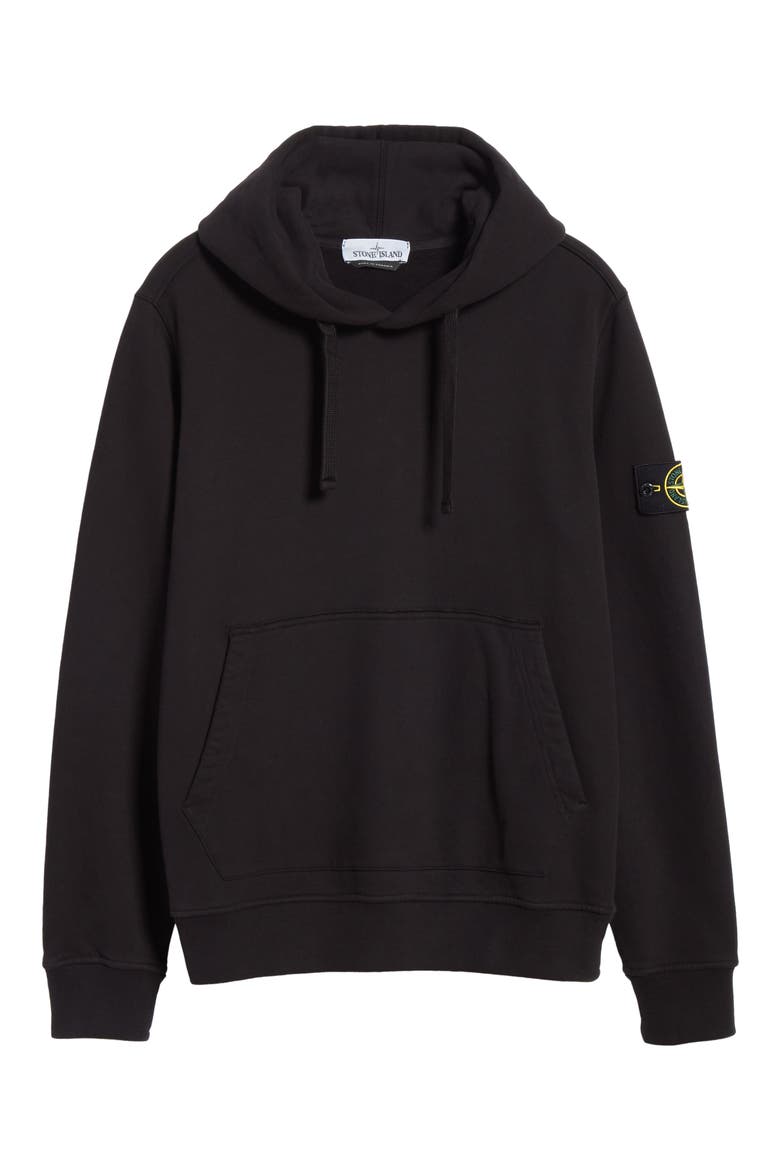 Patch Hooded Sweatshirt, Alternate, color, BLACK