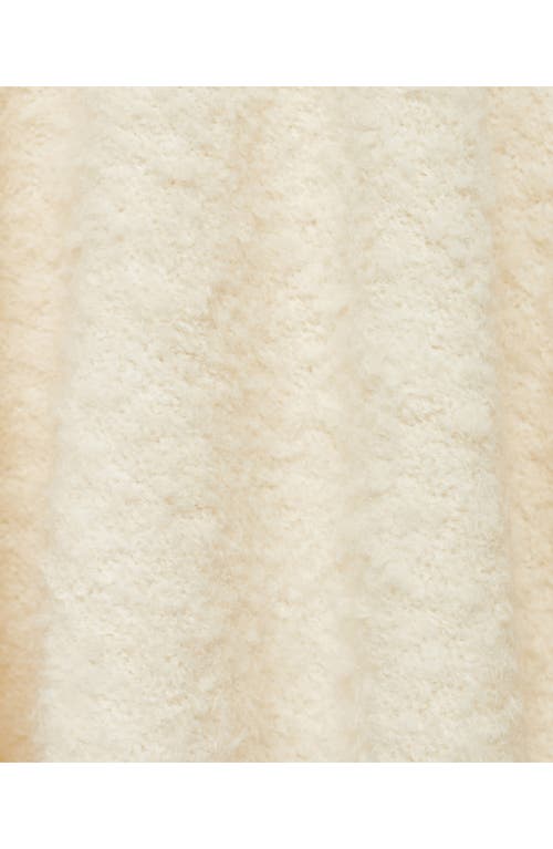 Mango Crewneck Poncho In Ecru