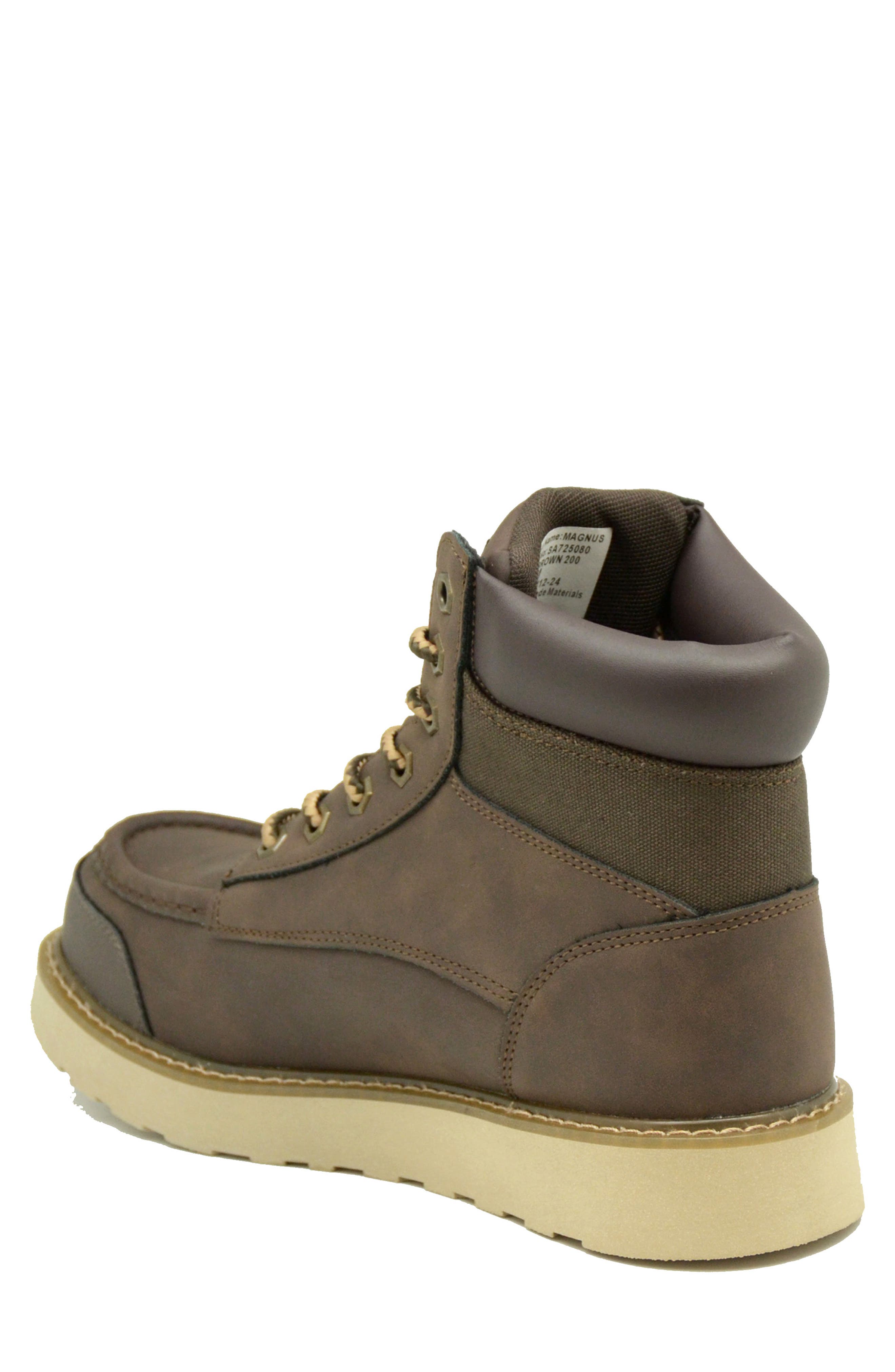 Magnus Water Repellent Steel Toe Boot, Alternate, color, BROWN