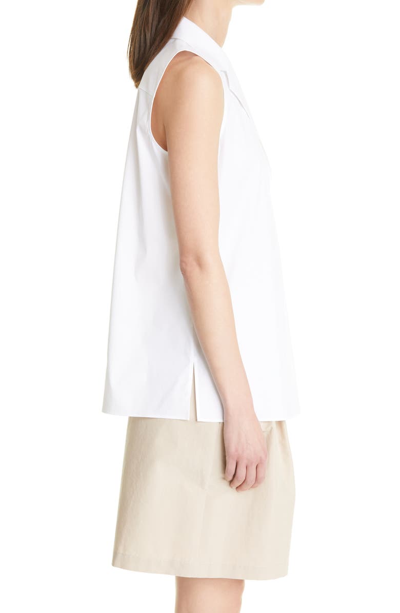 Lafayette 148 New York Siona Cotton Blend Stretch Poplin Top, Alternate, color, 