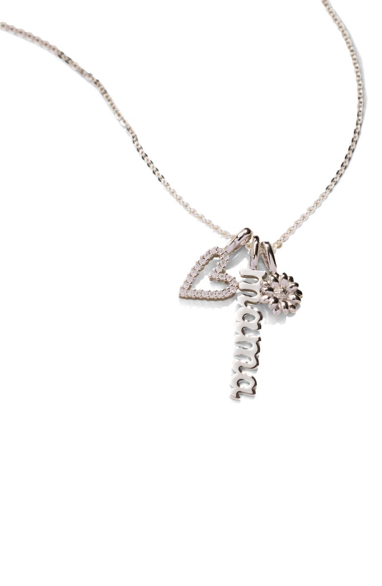 MADE BY MARY April Birth Flower Charm, Alternate, color, Silver