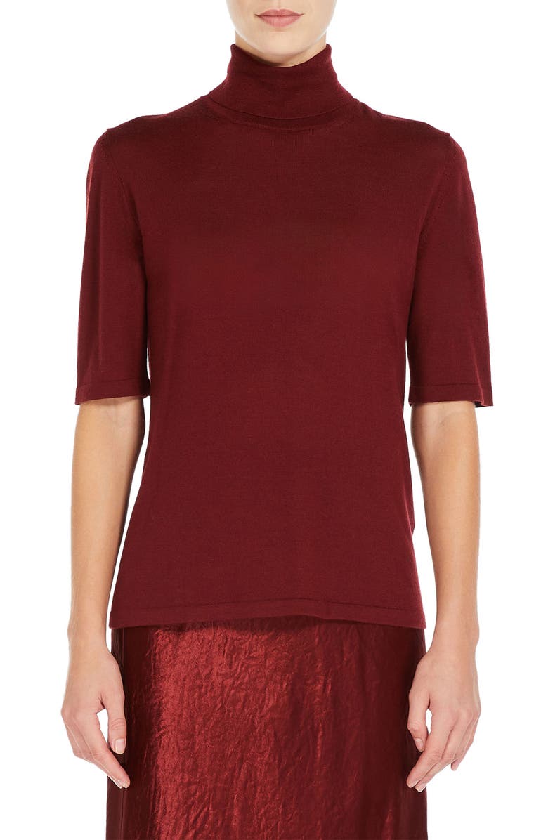 Max Mara Leisure Ubicato Wool Turtleneck Top, Main, color, 