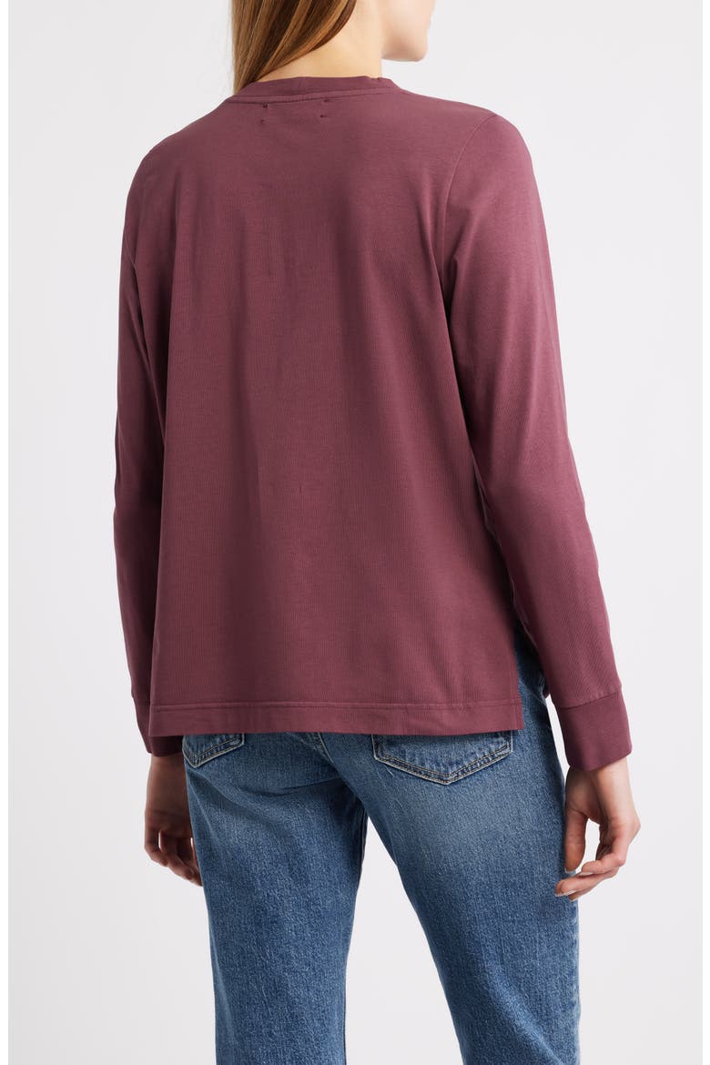 Graphic Print Cotton Blend Top, Alternate, color, PLUM