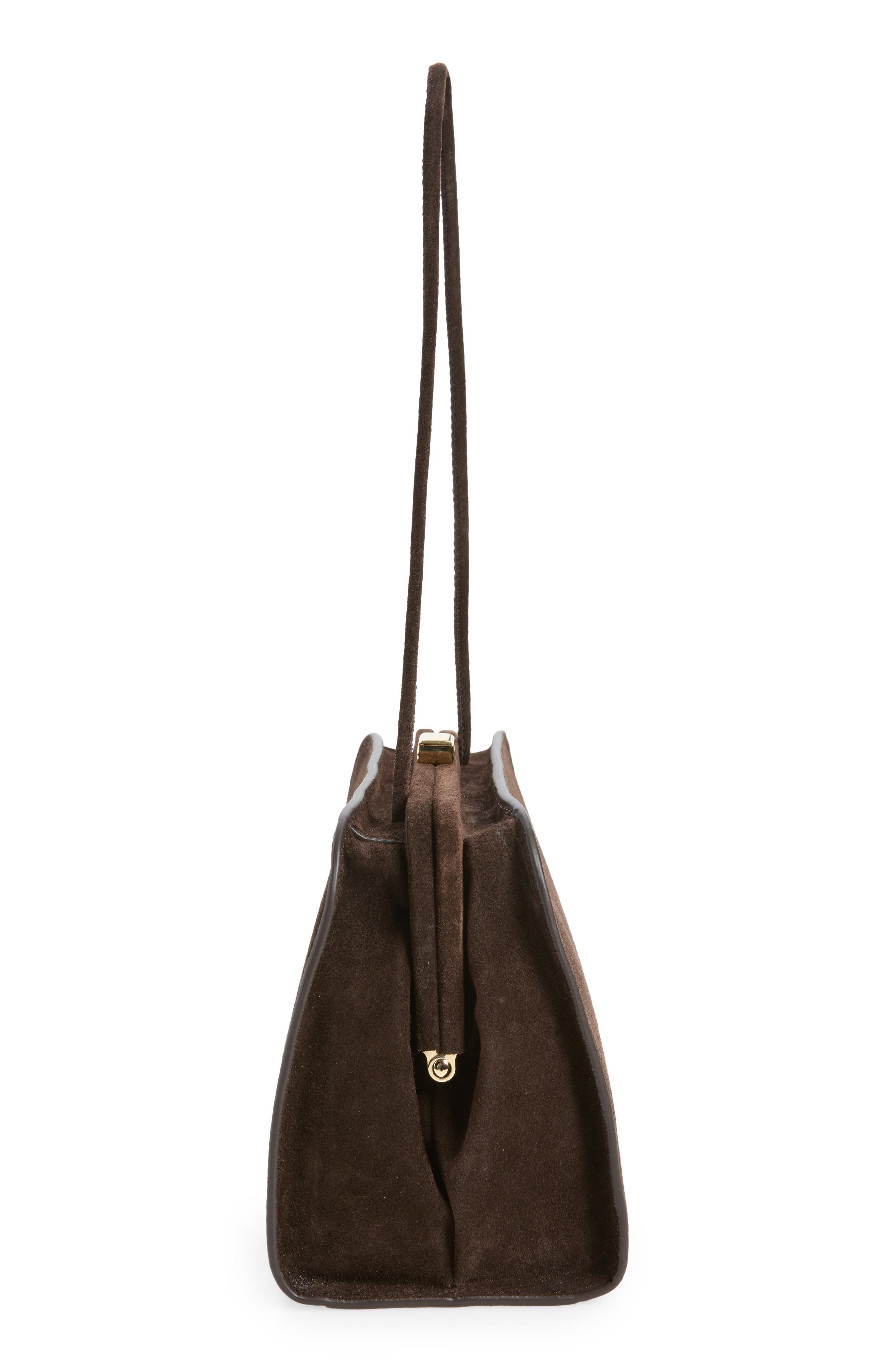Zella Suede Leather Clutch, Alternate, color, TMORO