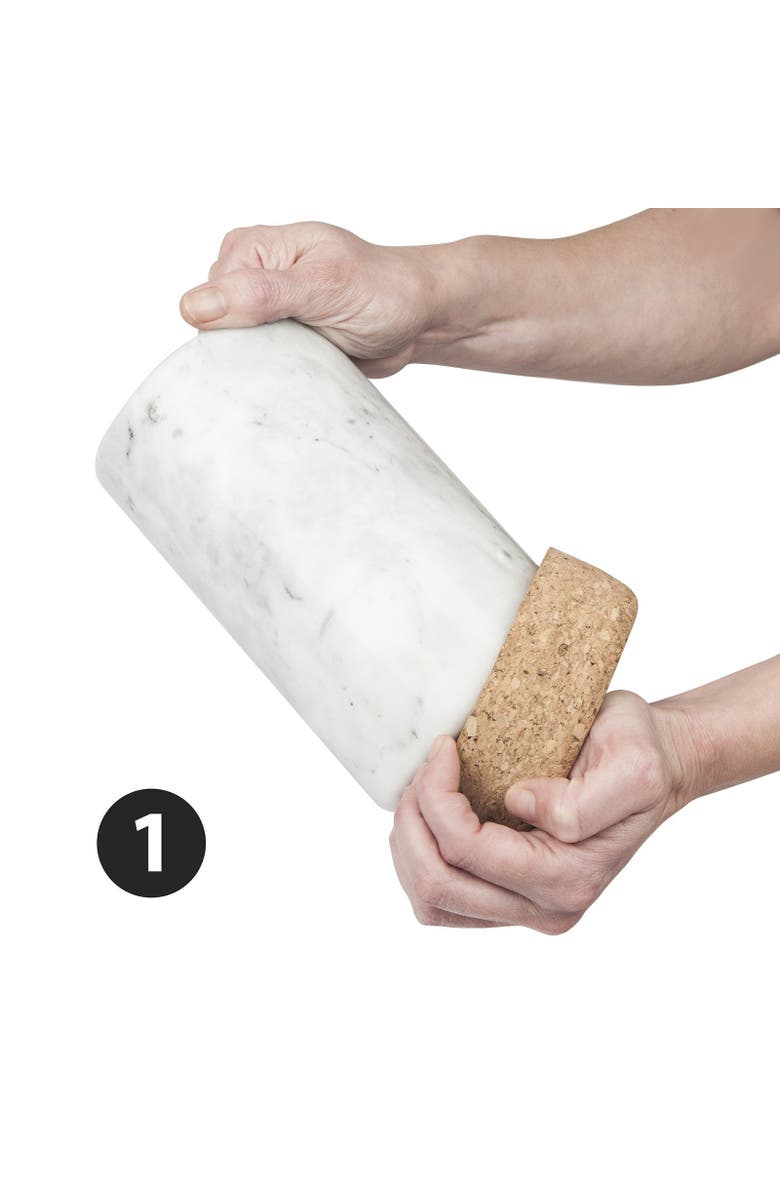 FINAL TOUCH Marble & Cork Wine Chiller, Alternate, color, Clear