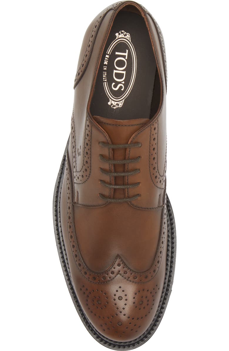 Tod's Brogued Wingtip Derby, Alternate, color,
