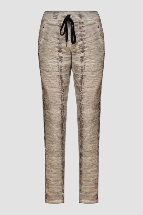 ALEMBIKA ALEMBIKA SNAKE SKIN PRINT SLIM-FIT STRETCH JEANS