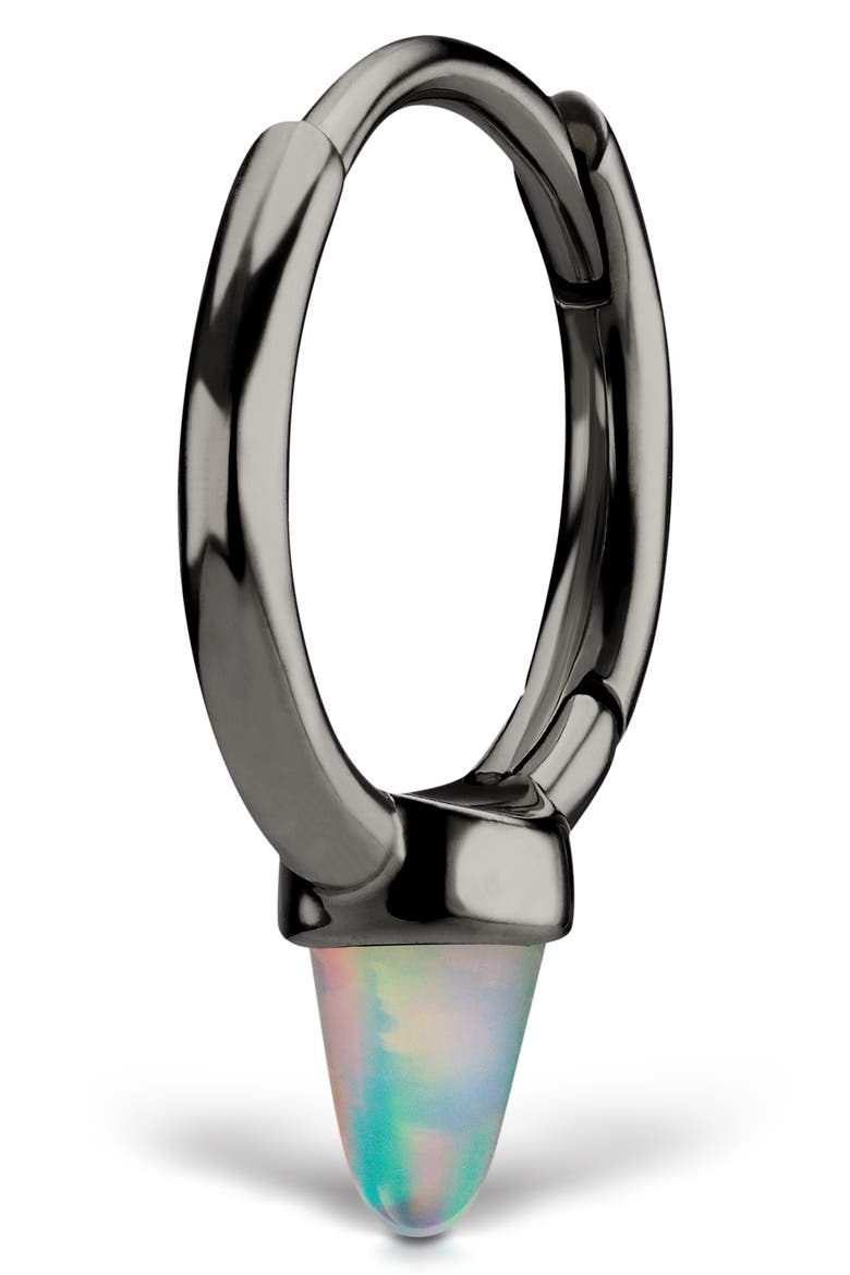 Spike Nonrotating Clicker Earring, Main, color, BLACK GOLD