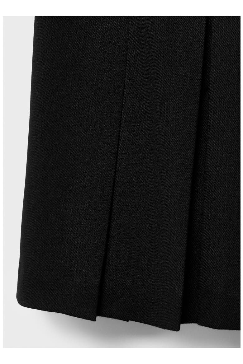 Pleated Miniskirt, Alternate, color, BLACK