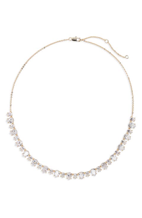 Cubic Zirconia Frontal Necklace