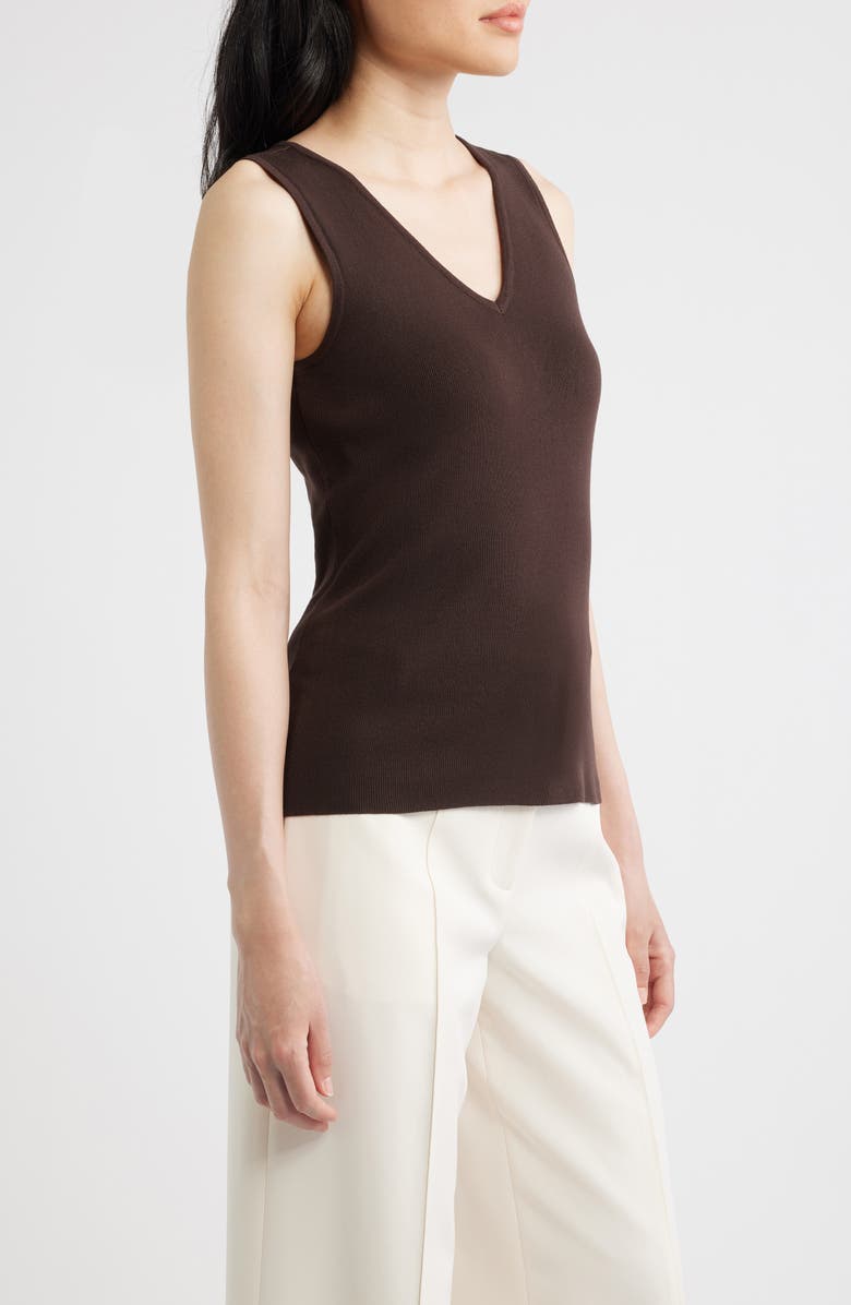 Tahari ASL Sweater Vest, Alternate, color, Espresso