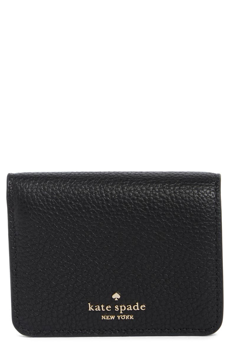 Kate Spade New York lena small bifold wallet, Main, color, Black