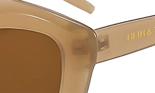 Fifth & Ninth Sloane 54mm Polarized Cat Eye Sunglasses In Brown