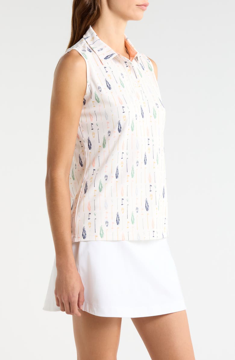 Swannies Hadley Sleeveless Golf Polo, Alternate, color, Vintage White