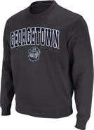 COLOSSEUM Men's Colosseum Charcoal Georgetown Hoyas Arch & Logo Crew Neck Sweatshirt