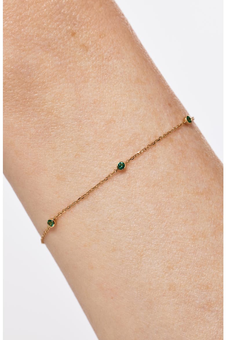 Solid Yellow Gold Birthstone Bracelet, Alternate, color, Amethyst
