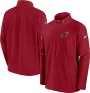 Nike Men's Nike Cardinal Arizona Cardinals Sideline Coach Half-Zip Jacket